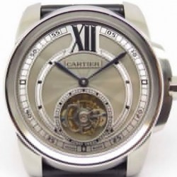 Cartier Calibre steel grey dial tourbillon