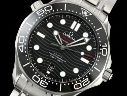 Function Direction Sign Replica Omega Seamaster Diver 300M SS ORF Black Ceramic Black Dial on ...